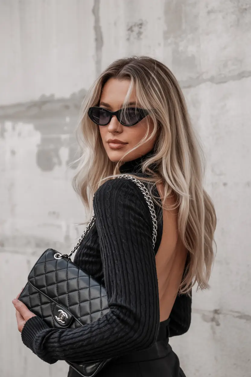 Fall hair color Expensive Blonde Balayage with Lived-In Waves