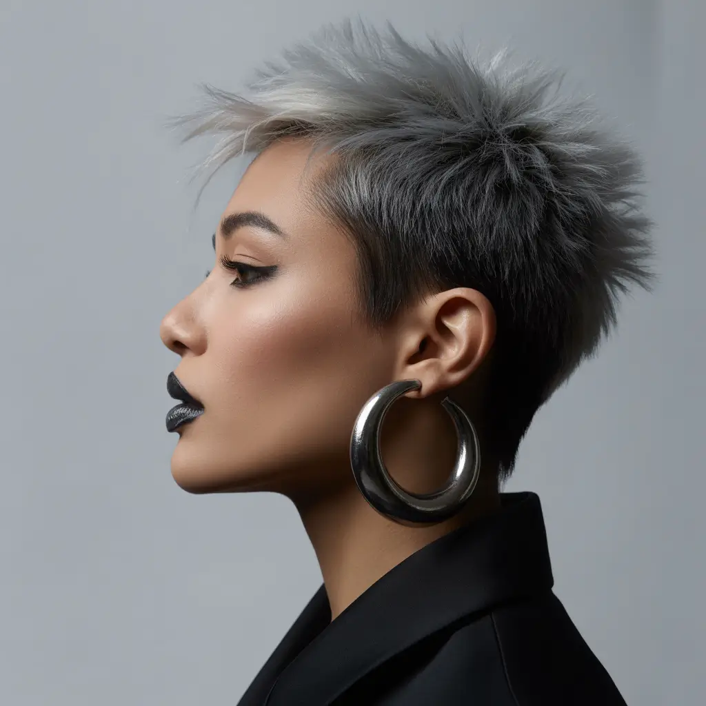 Fall pixie haircut The Edgy Textured Charcoal Crop