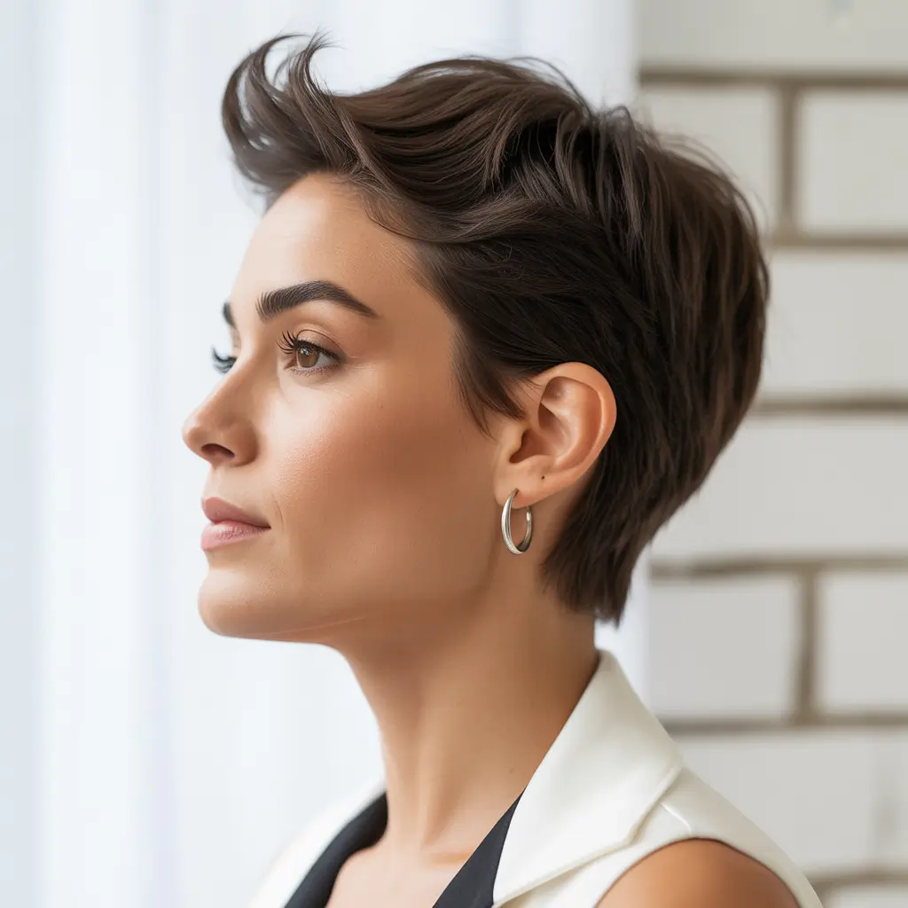 Fall pixie haircut Polished Volume for the Power Mood