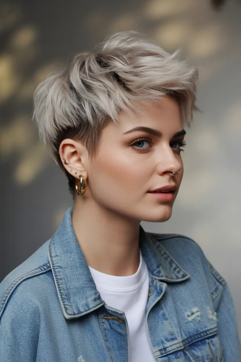 Fall pixie haircut Messy Texture with a Streetwear Edge