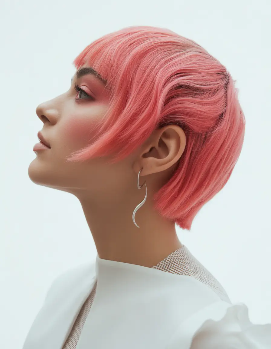 fall pixie haircut Soft Bubblegum Bob-Pixie Hybrid
