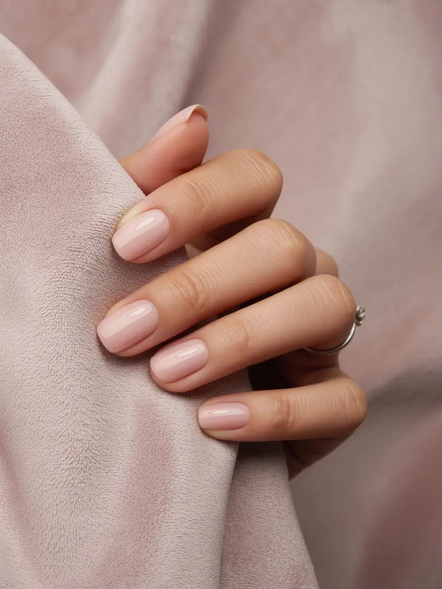 Fall Nail Color Ideas for Women Over 50 - Sheer Petal Pink for Everyday Grace