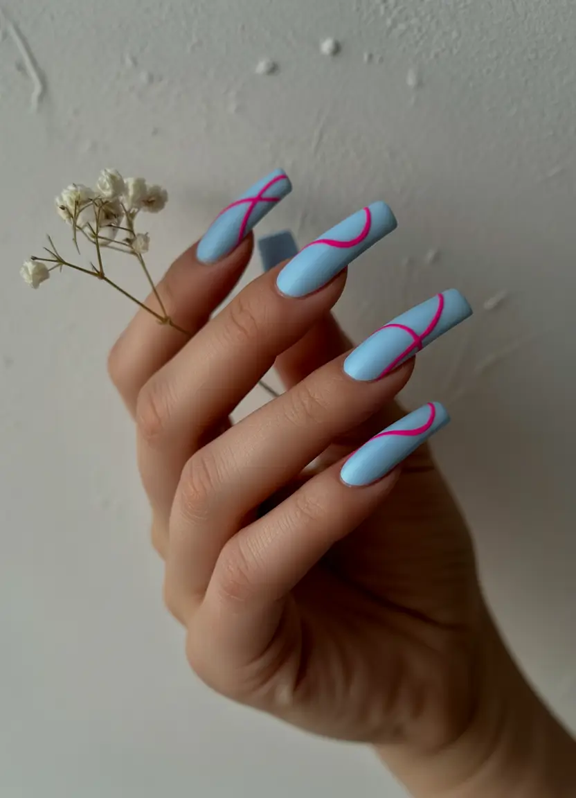 Fall nail colors 2025 – Electric Blue Cooldown