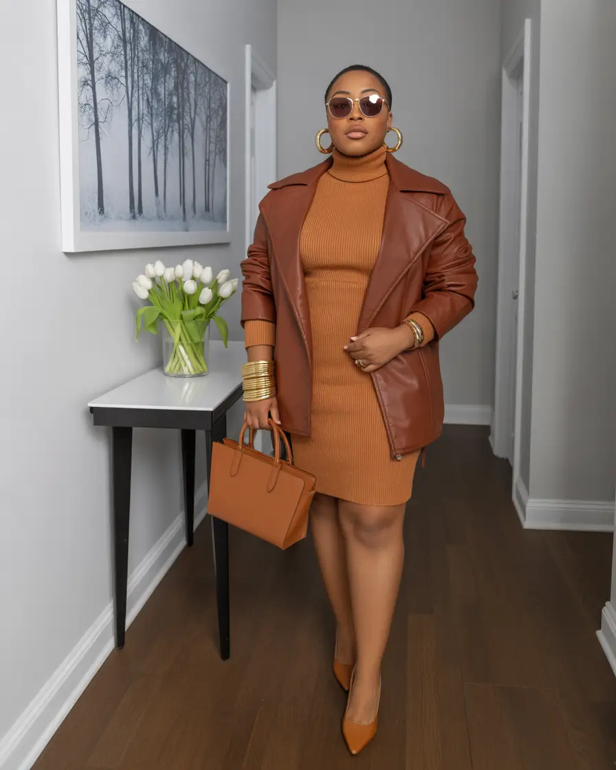 fall outfits for black women 2025 Tonal Luxe for Curves