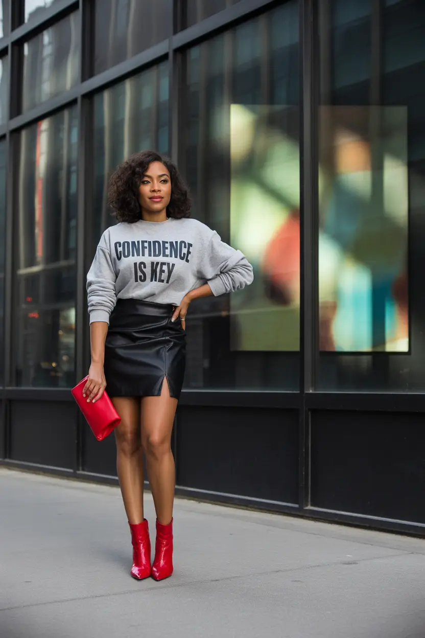 fall outfits for black women 2025 Graphic Sweatshirt, Patent Heat