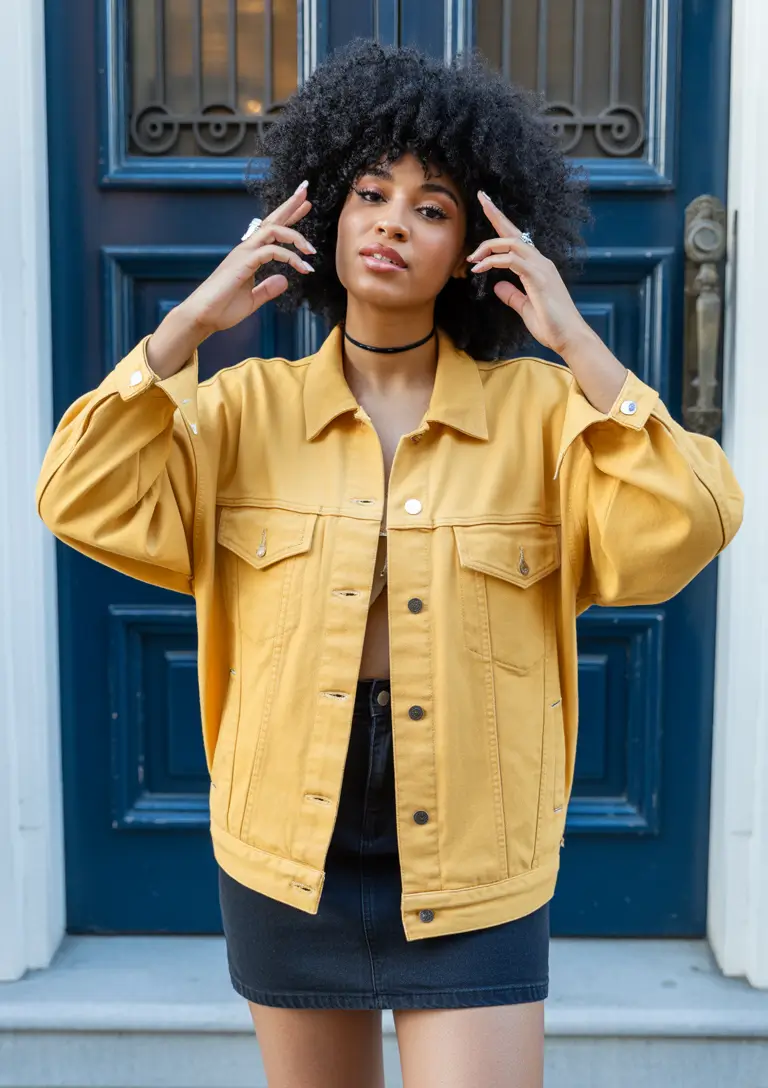 fall outfits for school Bold Mustard Jacket Energy