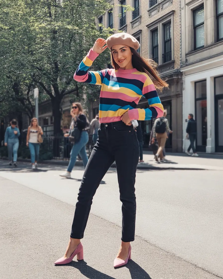 fall outfits for school Rainbow Row: Parisian Meets Playful
