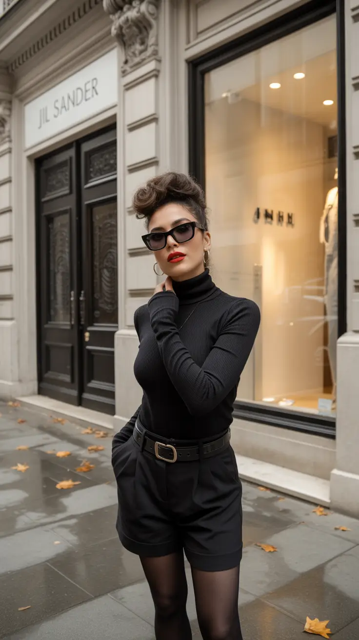 fall outfits latina women Retro Noir: Drama in Every Detail