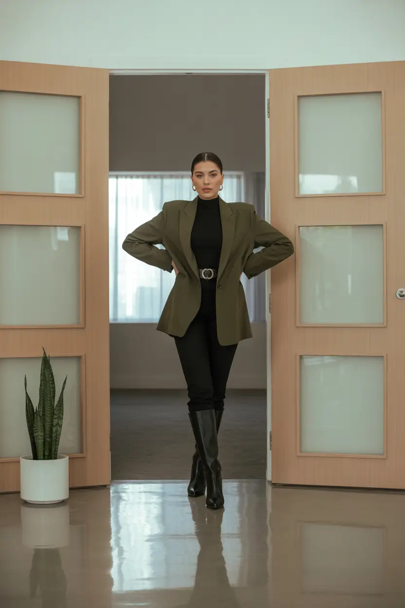 fall outfits latina women Boss Energy With a Touch of Olive