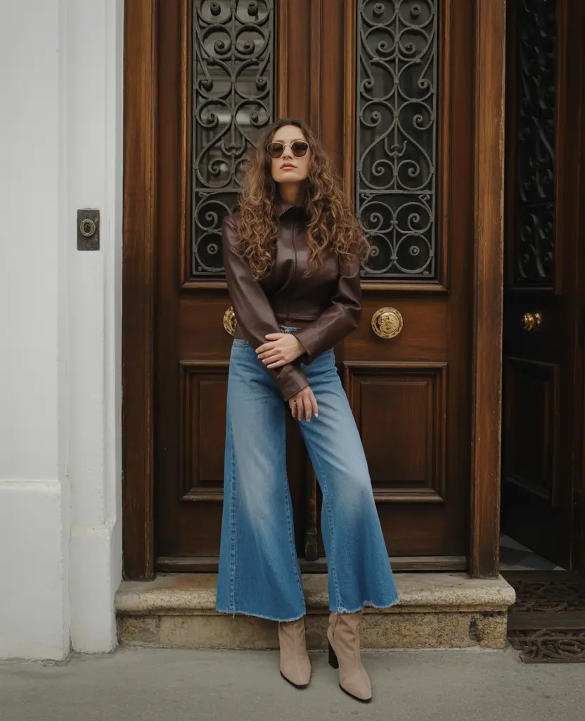 fall outfits with jeans 2025 When Leather Meets Denim Magic