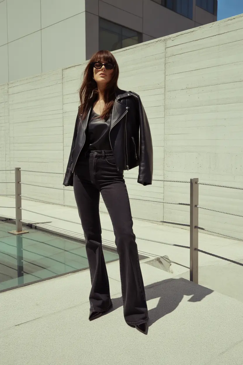 fall outfits with jeans 2025 All Black All Power