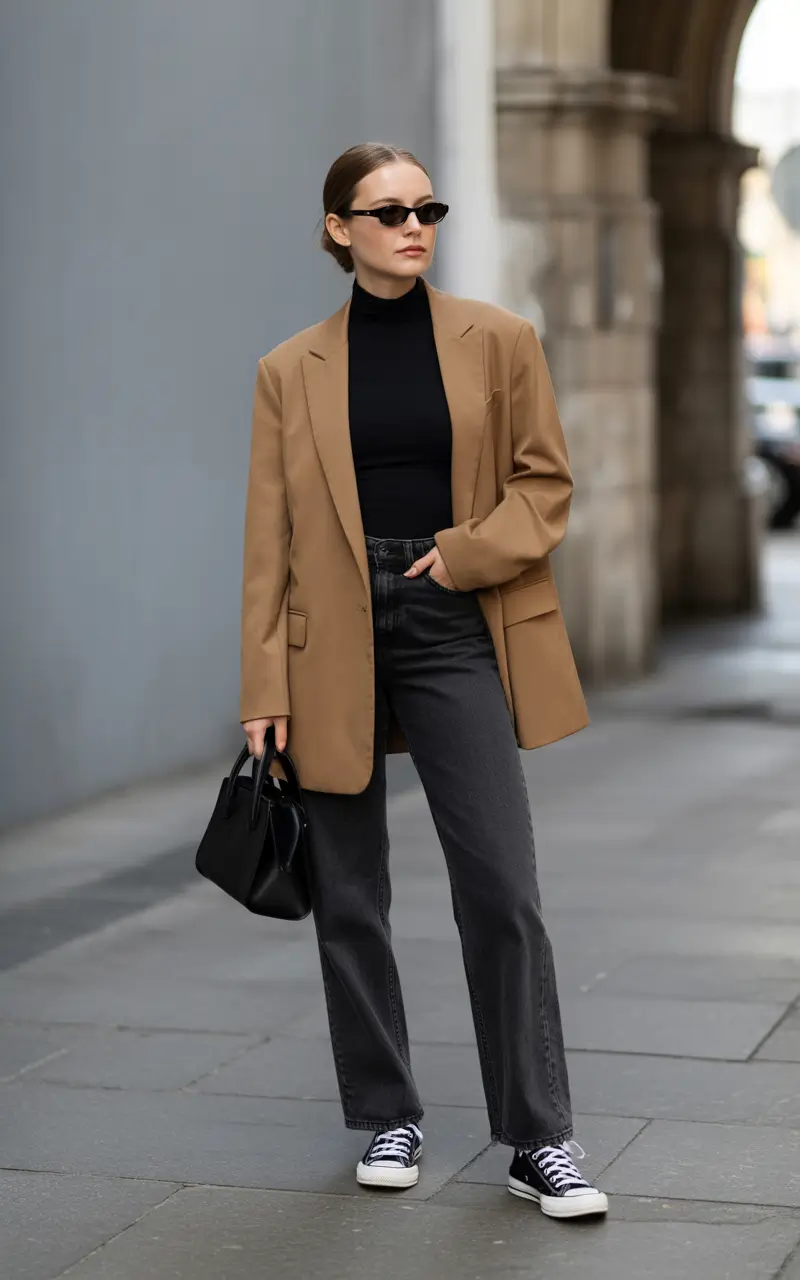 fall outfits with jeans 2025 High-Low Blending for Smart Casual Days