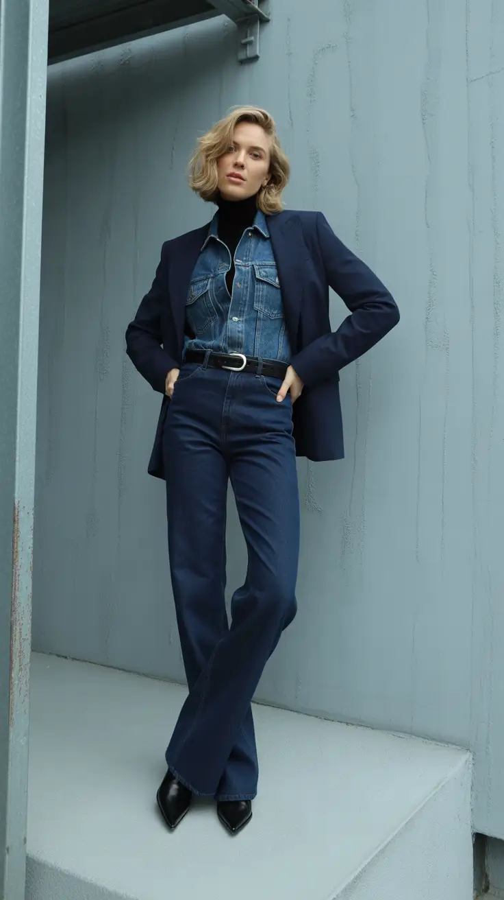 fall outfits with jeans 2025 Dark Wash Royalty