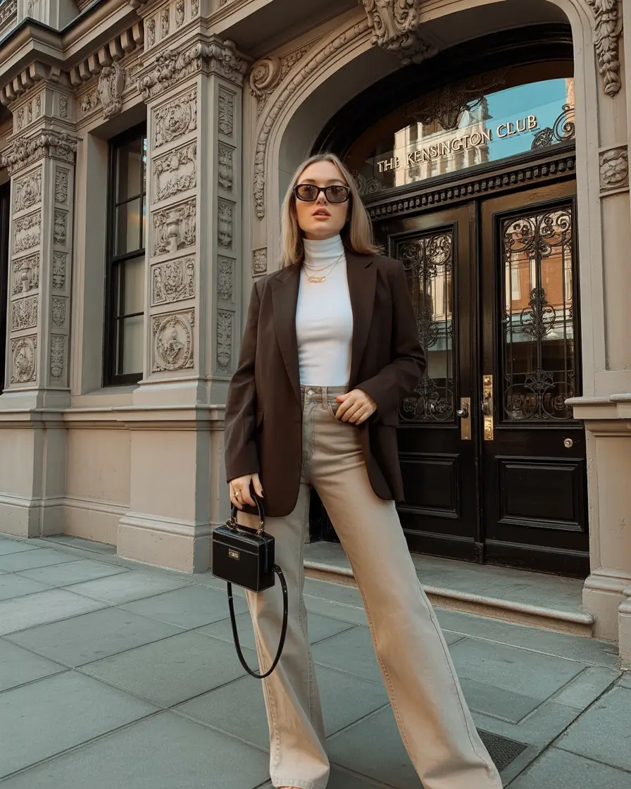 fall outfits with jeans 2025 Downtown But Make It Luxe