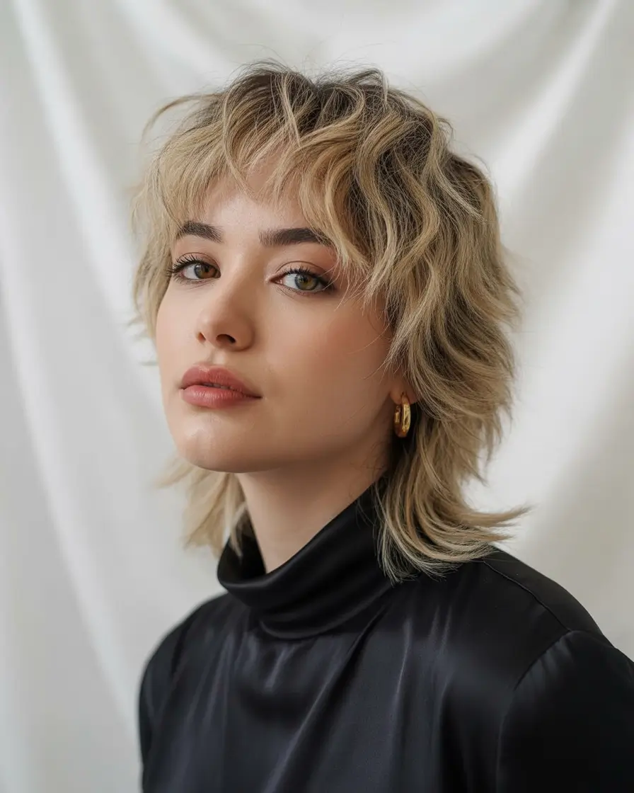 fall shag haircut Edgy Pixie Mullet with Wavy Texture