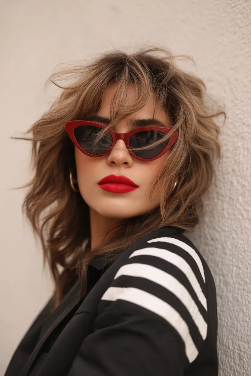 fall shag haircut Messy Cool-Girl Shag with Retro Bangs