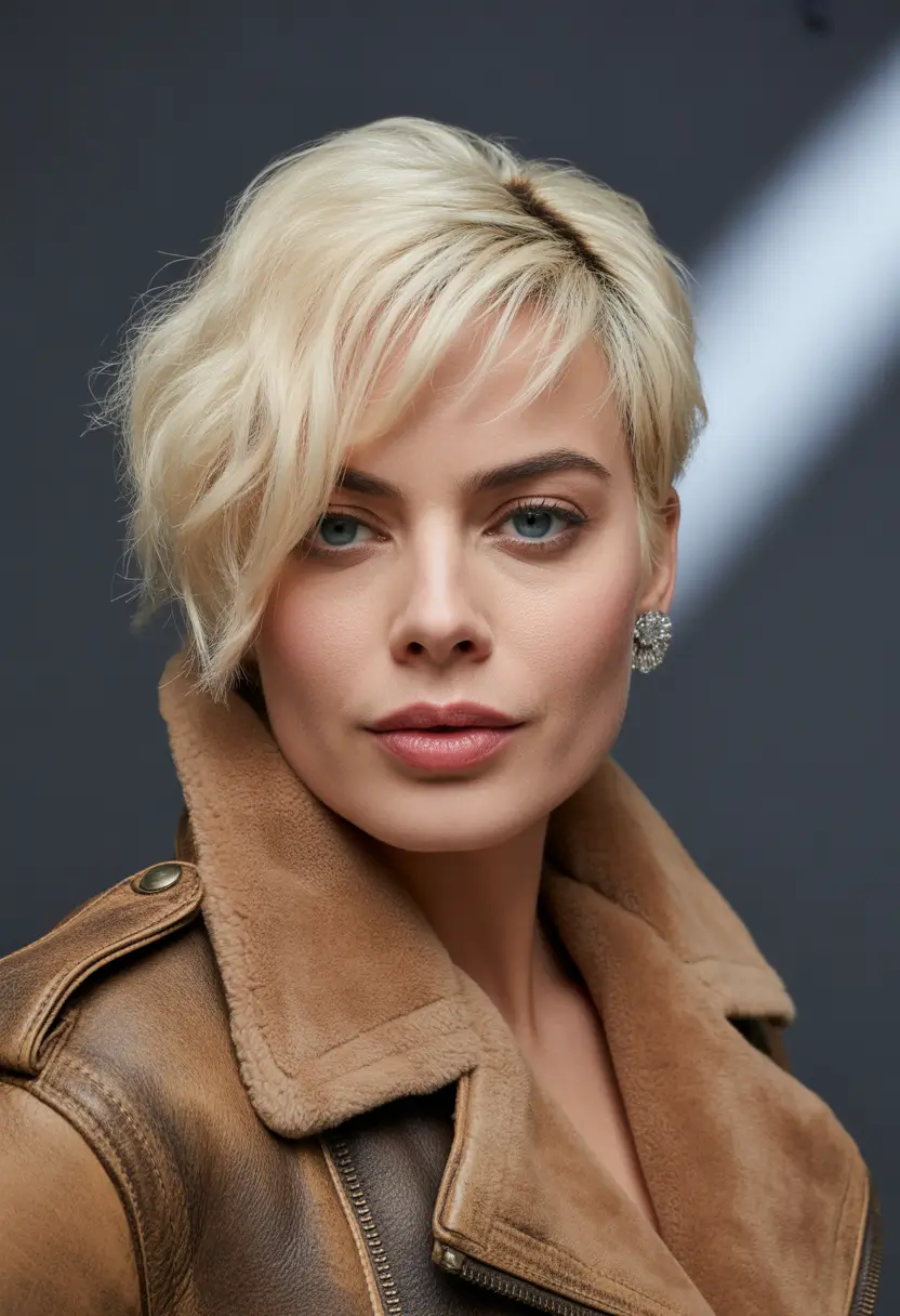 fall shag haircut Sleek Platinum Pixie for Maximum Impact