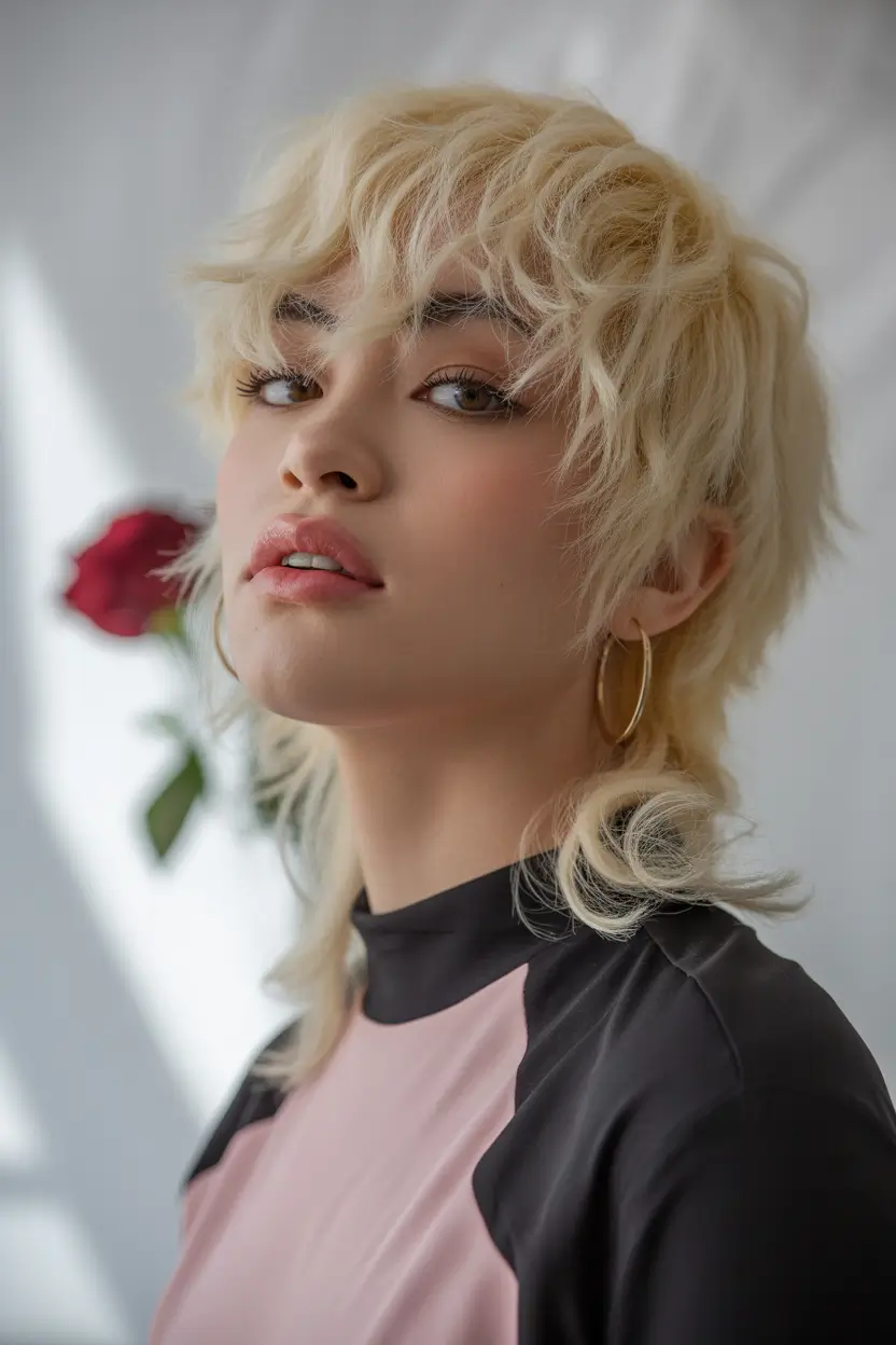 fall shag haircut Choppy Blonde Mullet Shag Revival