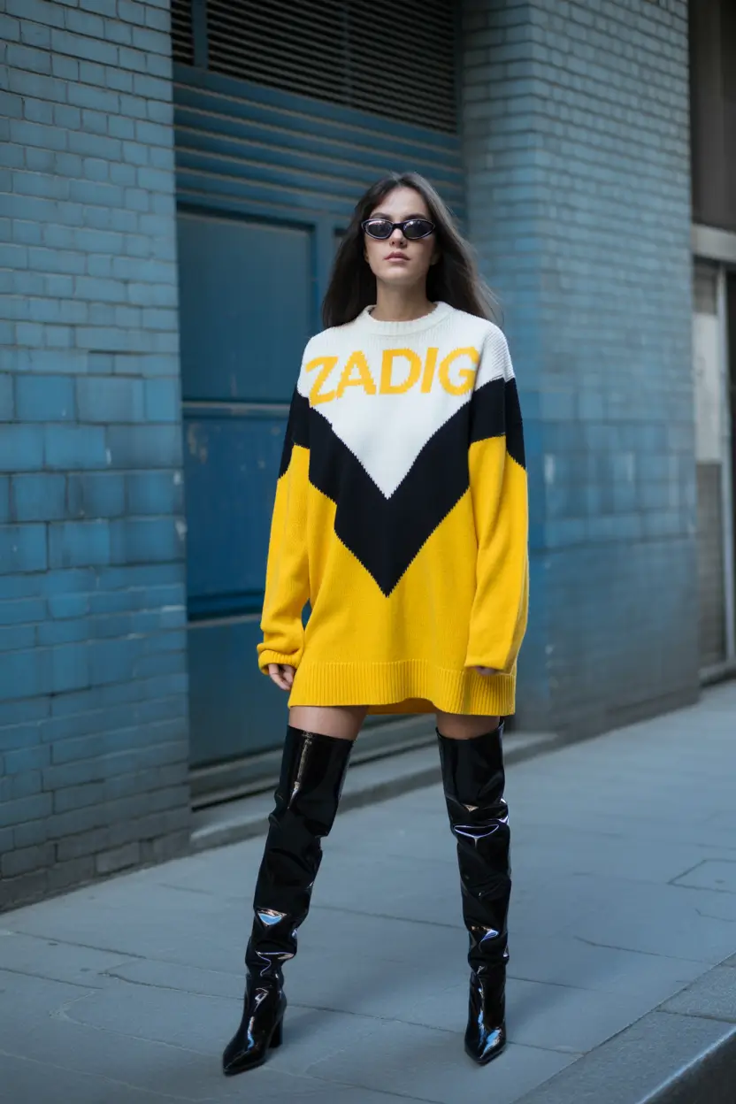 fall sweater outfits Bold Logo, Bolder Legs