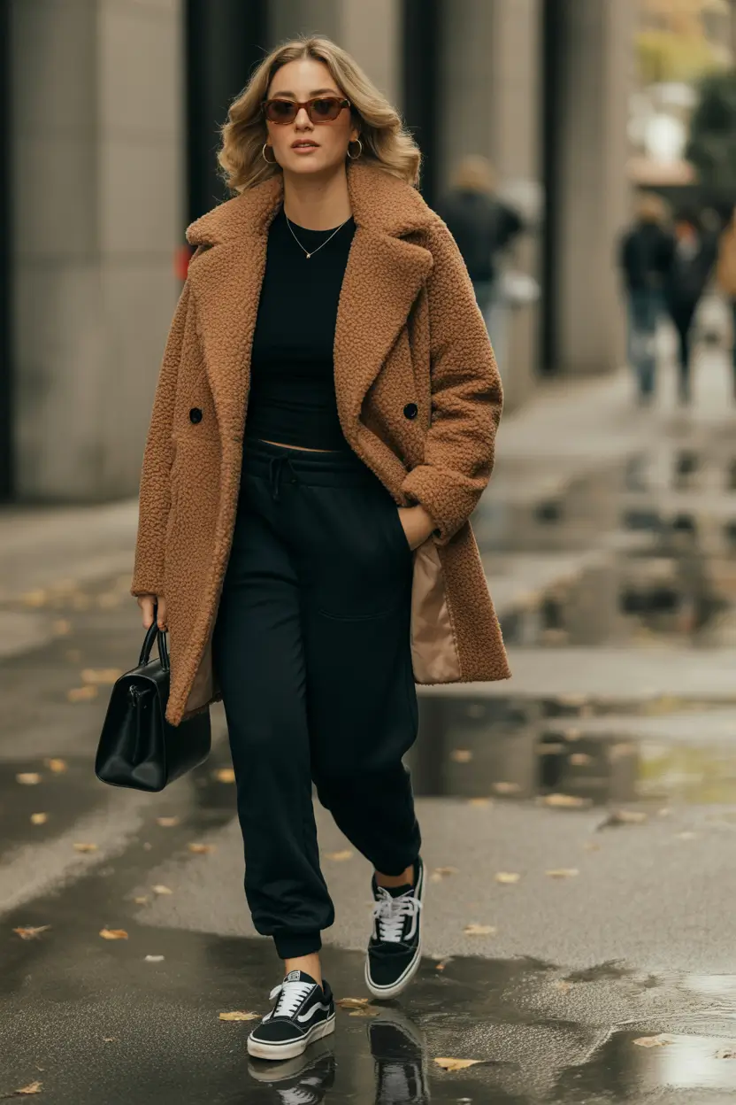 fall winter outfits work office wear rainy