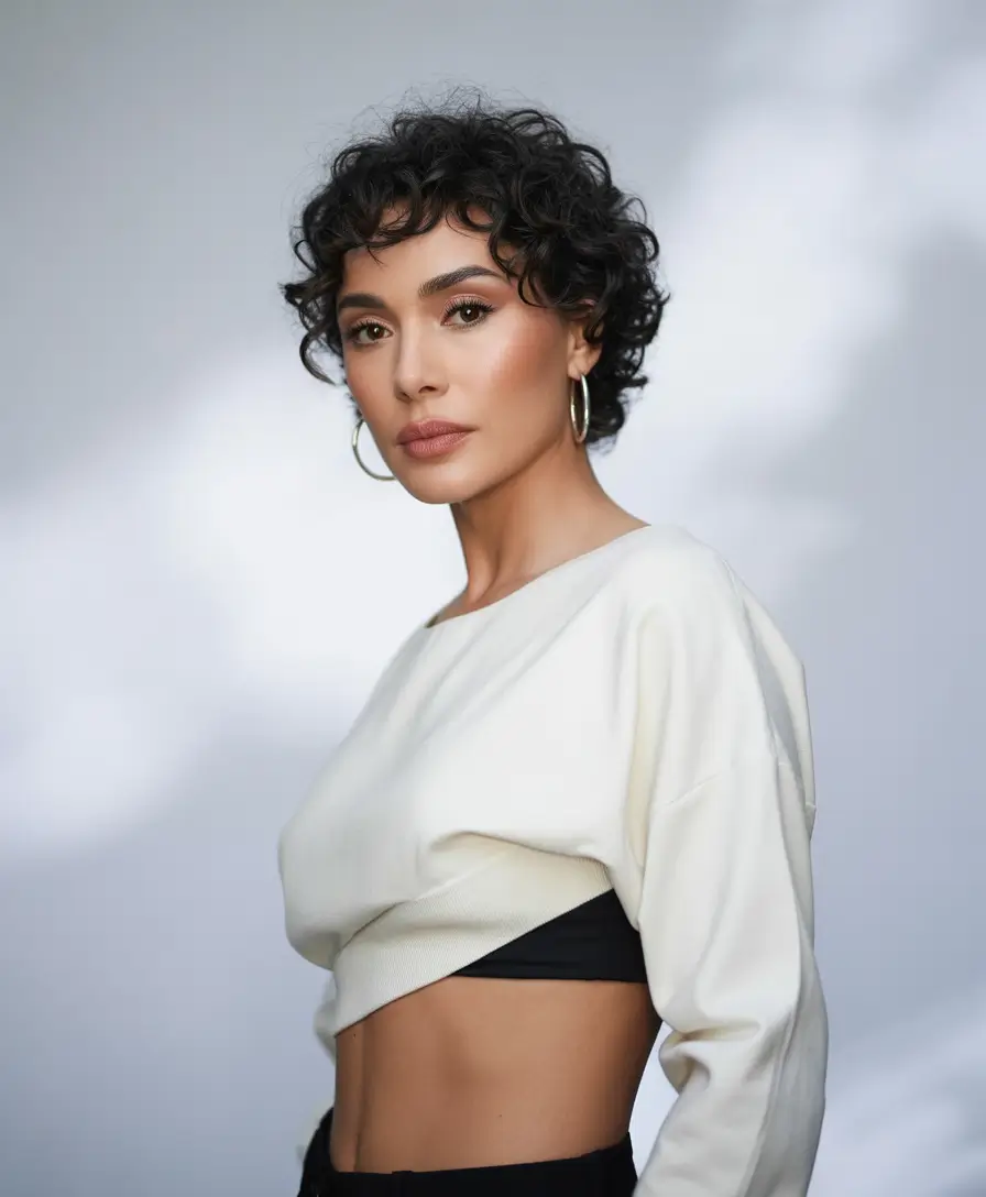 Fall haircuts for women over 40 Soft Halo Curls with Bangs