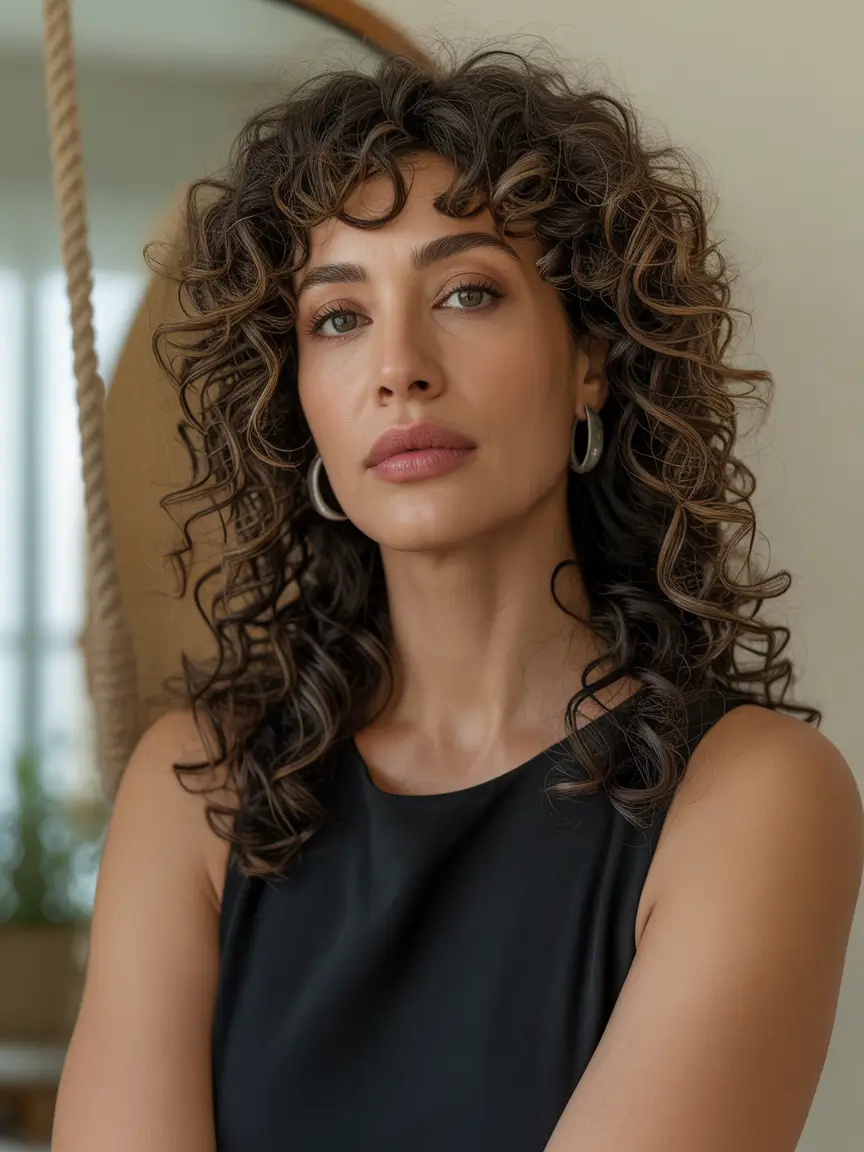 Fall haircuts for women over 40 Romantic Curls with a Bit of Bite