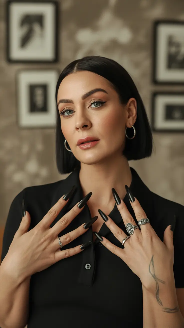 Fall haircuts for women over 40 Sleek, Sculpted Power Bob