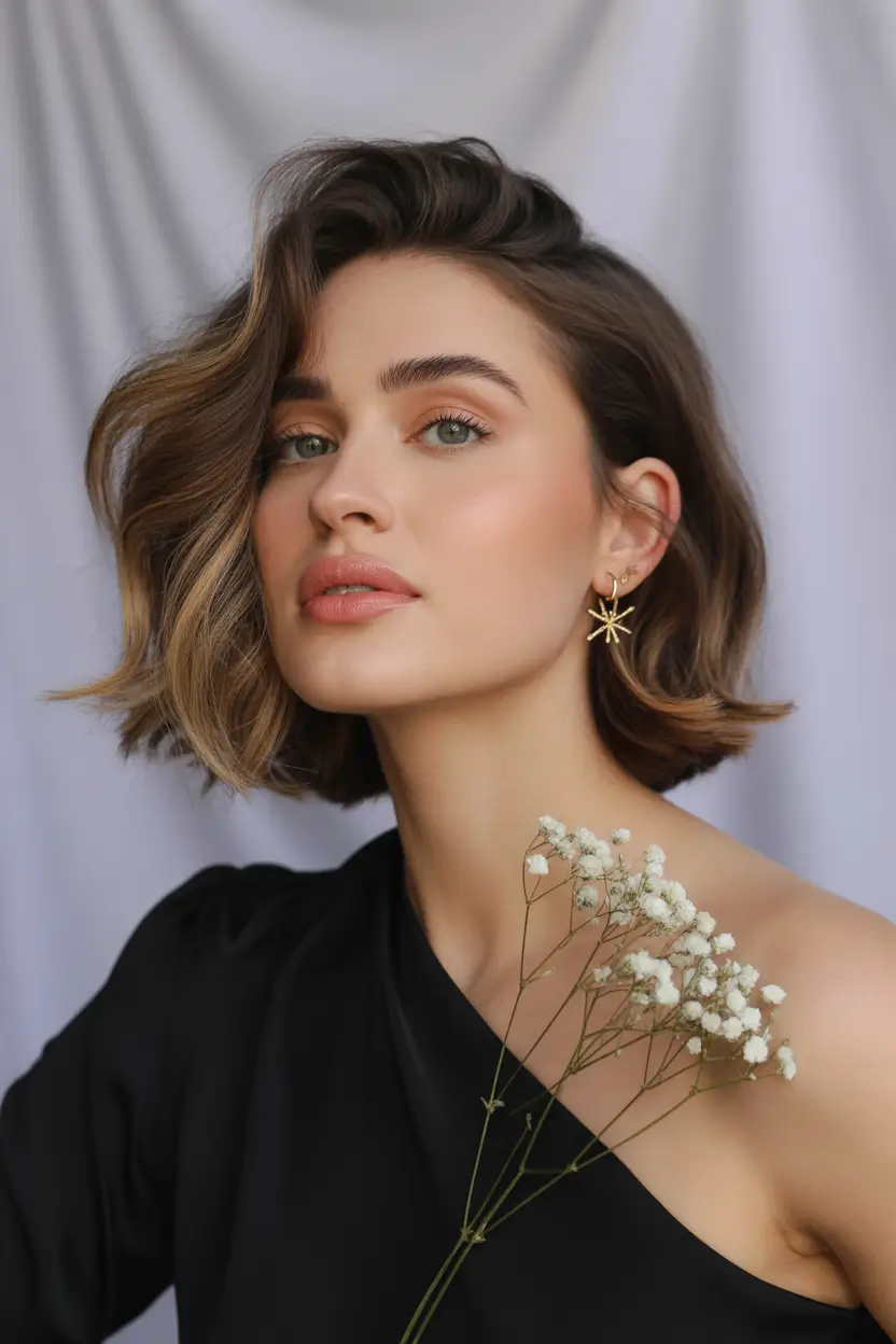 medium length fall haircuts+Textured Volume Bob With a Soft S-Curve