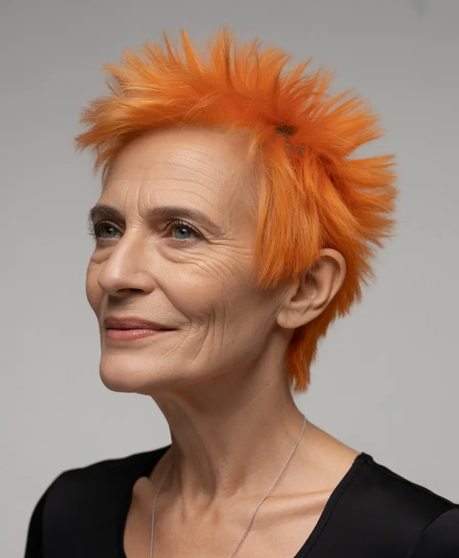 Fun fall hair colors Flame Pixie: Orange Blaze on Short Hair