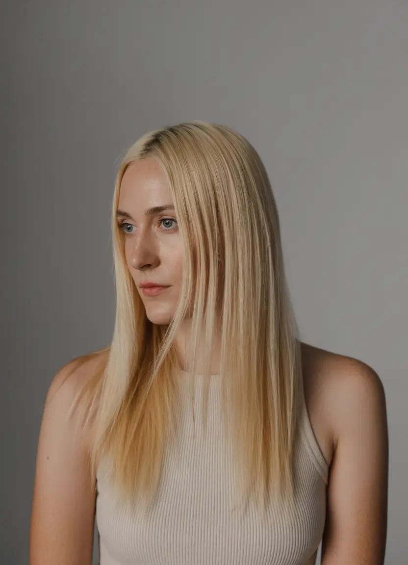 Fall hair color for women over 40+Golden Blonde for a Sleek Autumn Edge