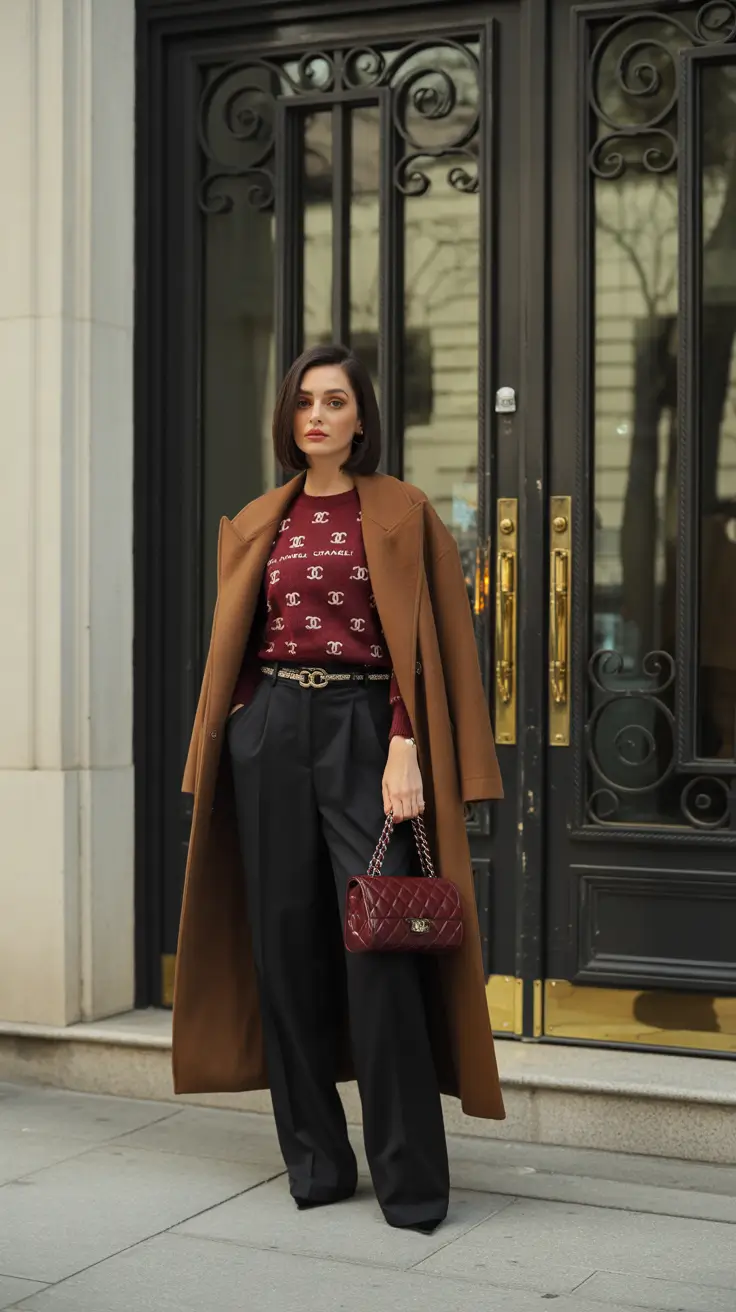 layering for fall outfits Modern Monogram Drama