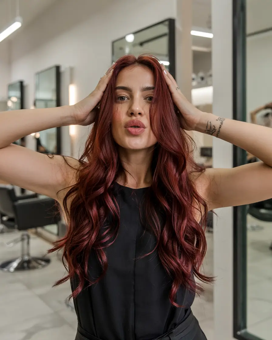 Fall red hair color Velvet Sangria Glam