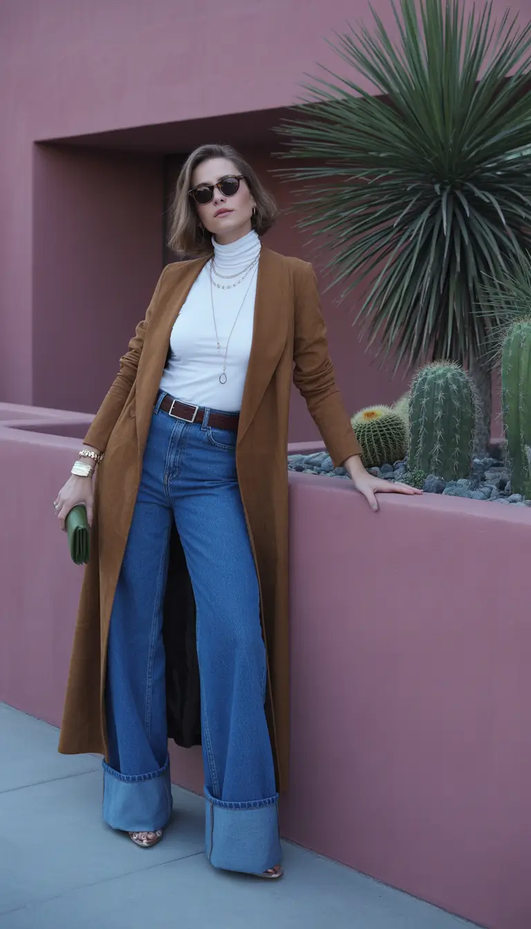 new 2025 fall fashion outfits Elevated Denim with a 70s Spirit