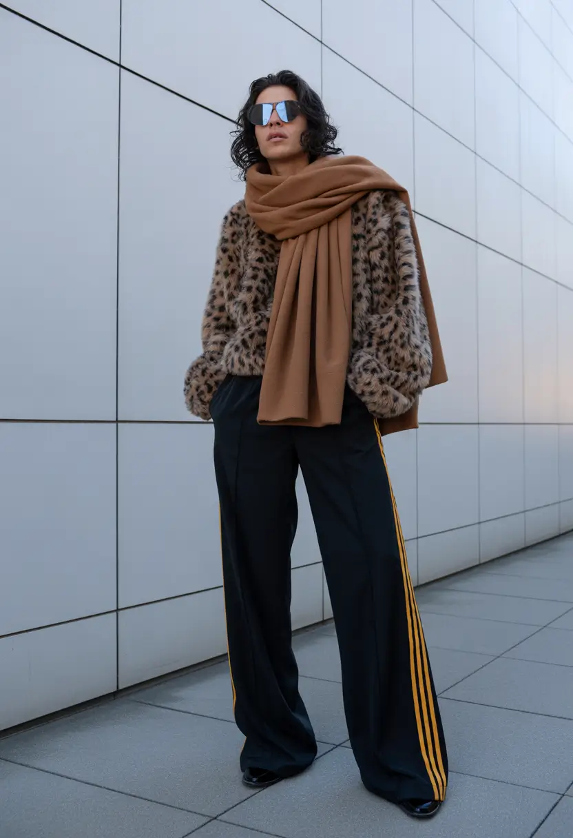 new 2025 fall fashion outfits Sporty Luxe Meets Leopard Drama