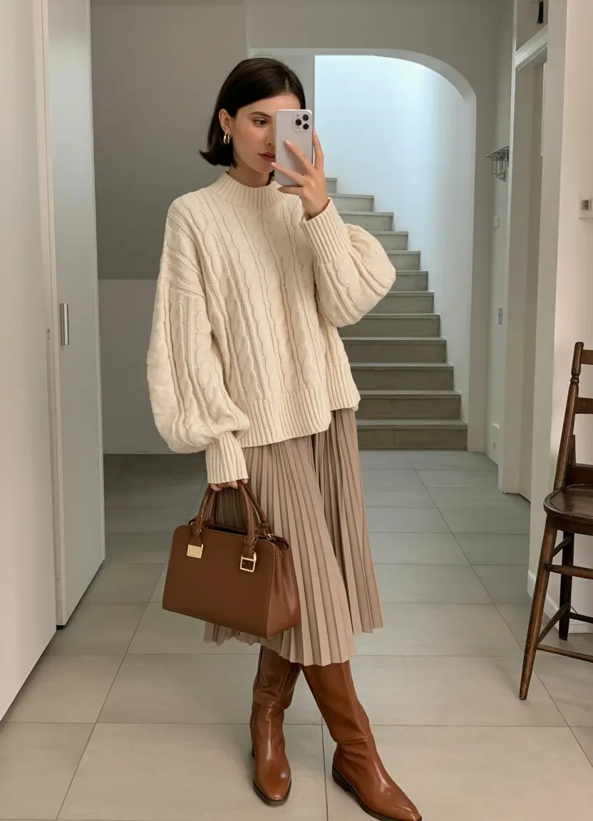 new fall fashion clothes Classic Layers in Cream and Cocoa