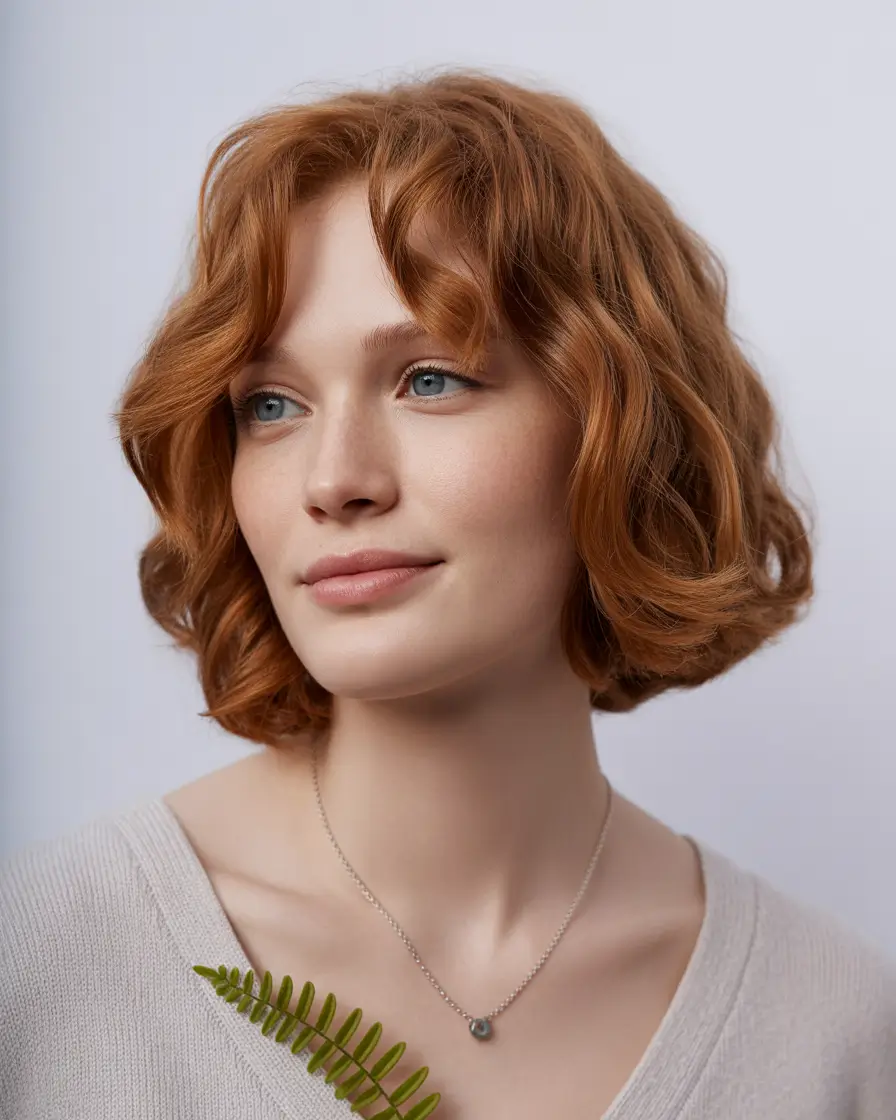 haircuts - September Airy Copper Waves for a Light Fall Transition