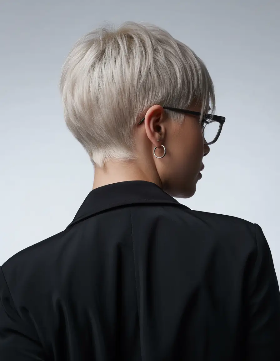 haircuts - September Frosted Undercut Pixie