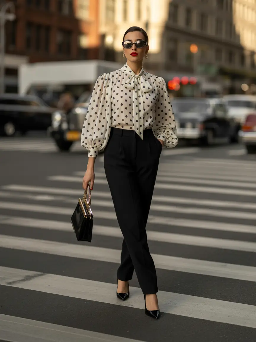 fall-style-for-women-Retro-Polka-Dots-With-Editorial-Energy