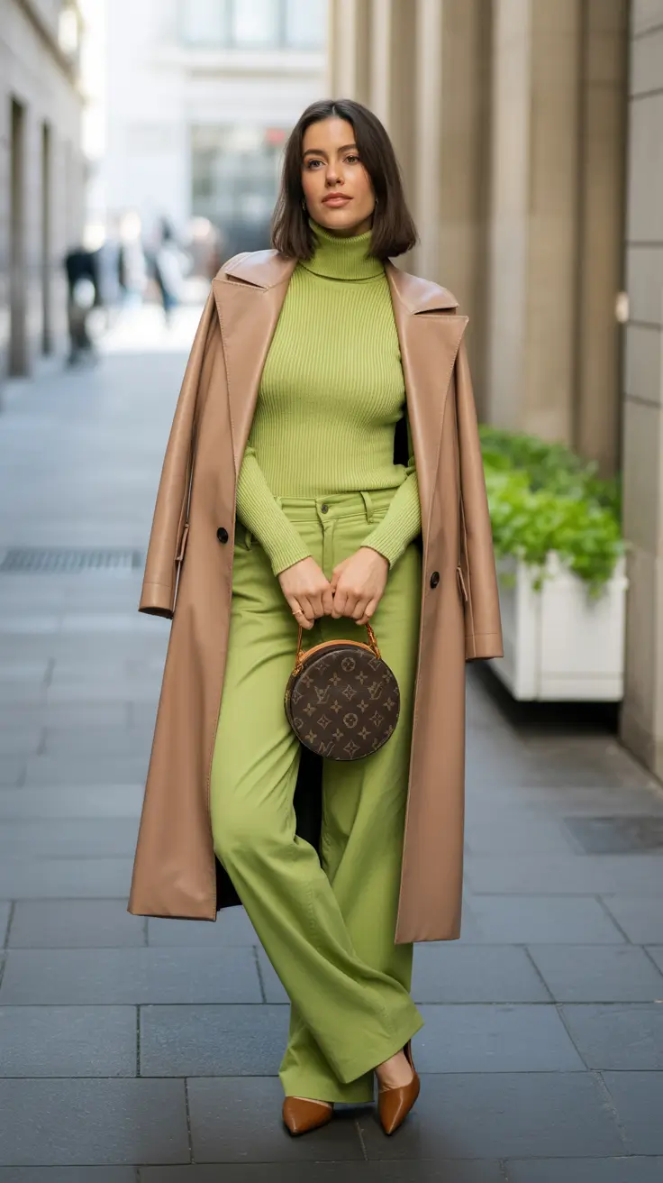 fall style for women Fresh Greens With a 70s Update