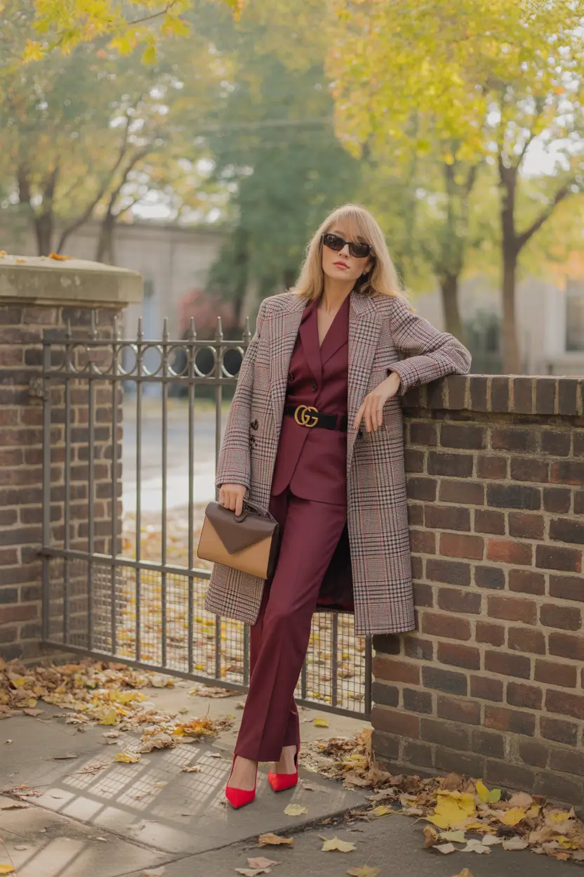 fall-style-for-women-Burgundy-Suiting-With-a-British-Twist