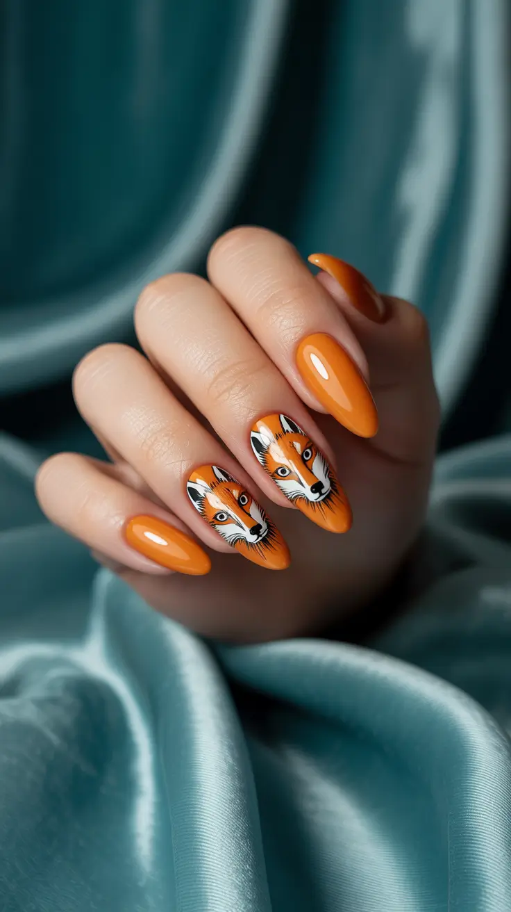 Playful and Adorable Fall Nails 2025+Vivid Foxy Focus