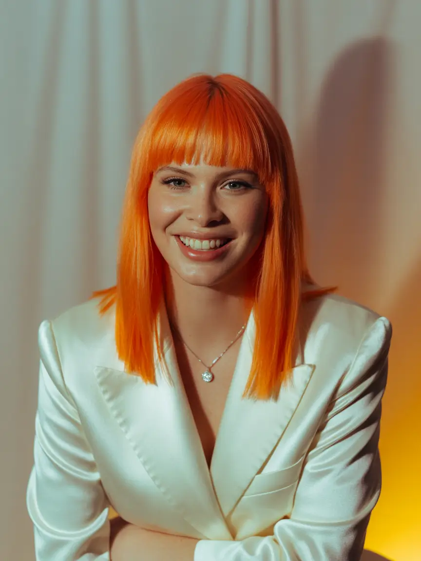 autumn fall hair colors Orange Glow Sleek