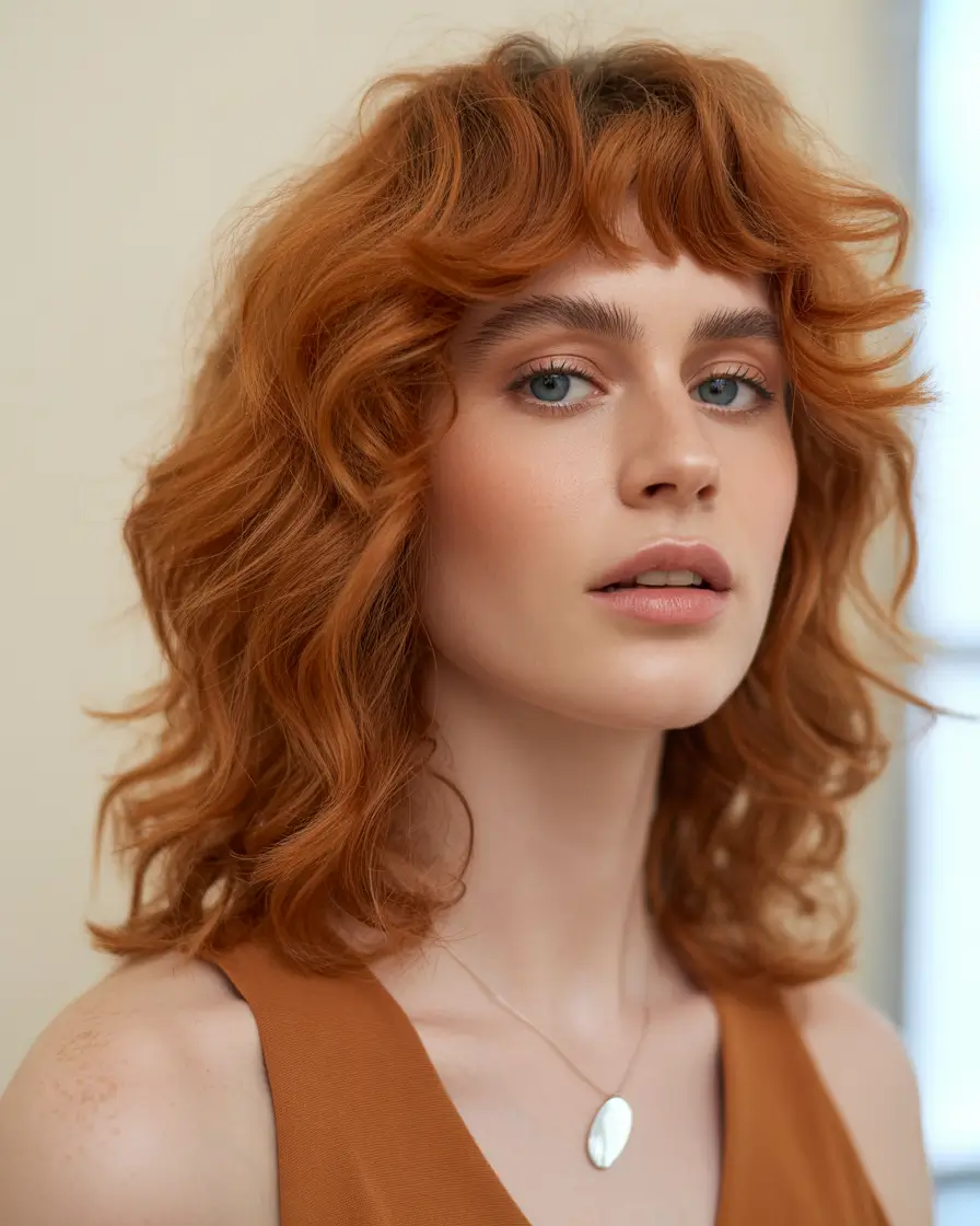 September hair color Classic Copper Curl Revival