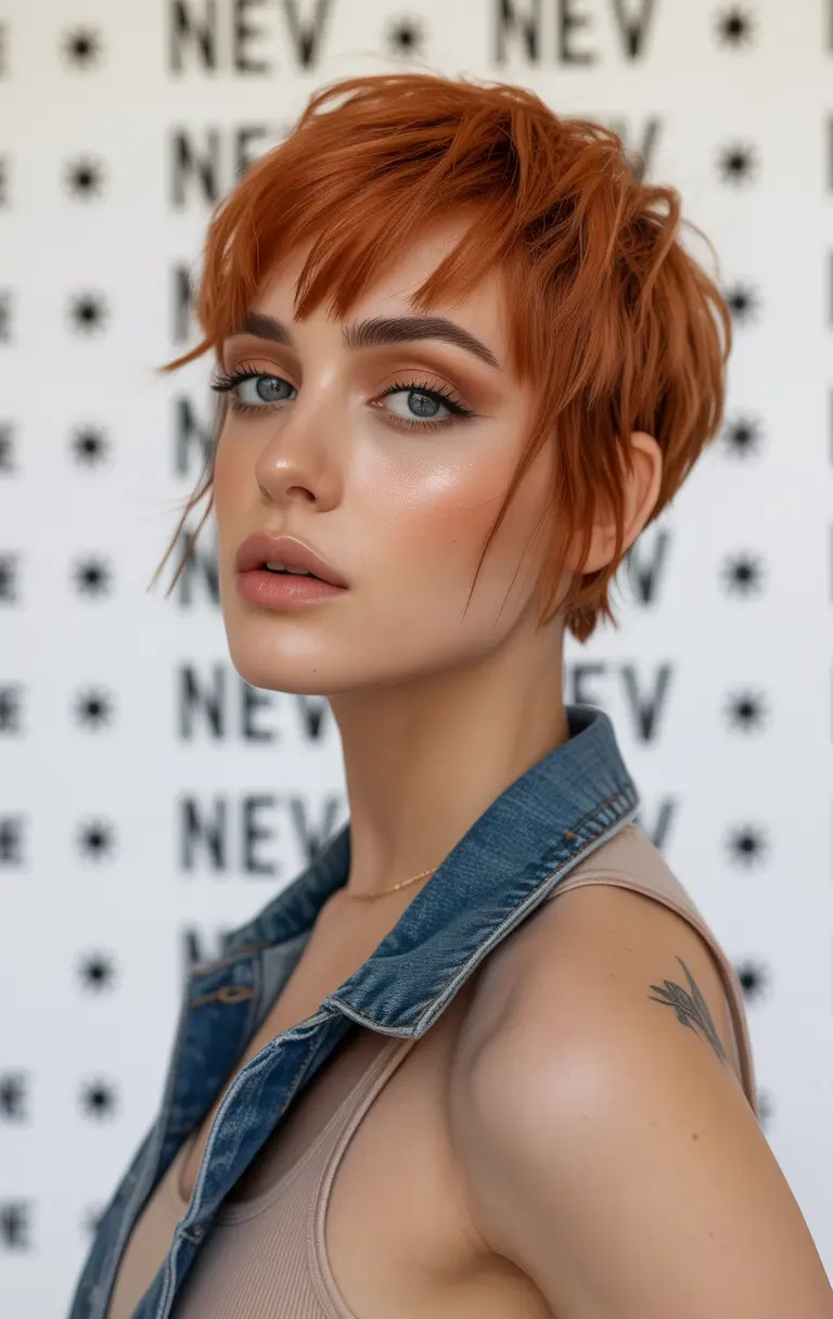 September hair color Pixie With Pumpkin Spice Punch