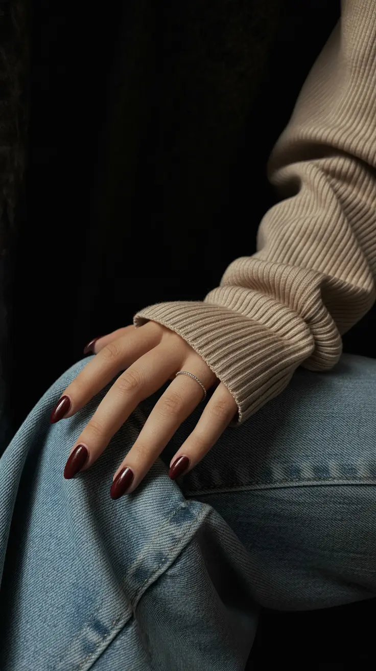 September nails color ideas 2025+Mulled Wine Velvet