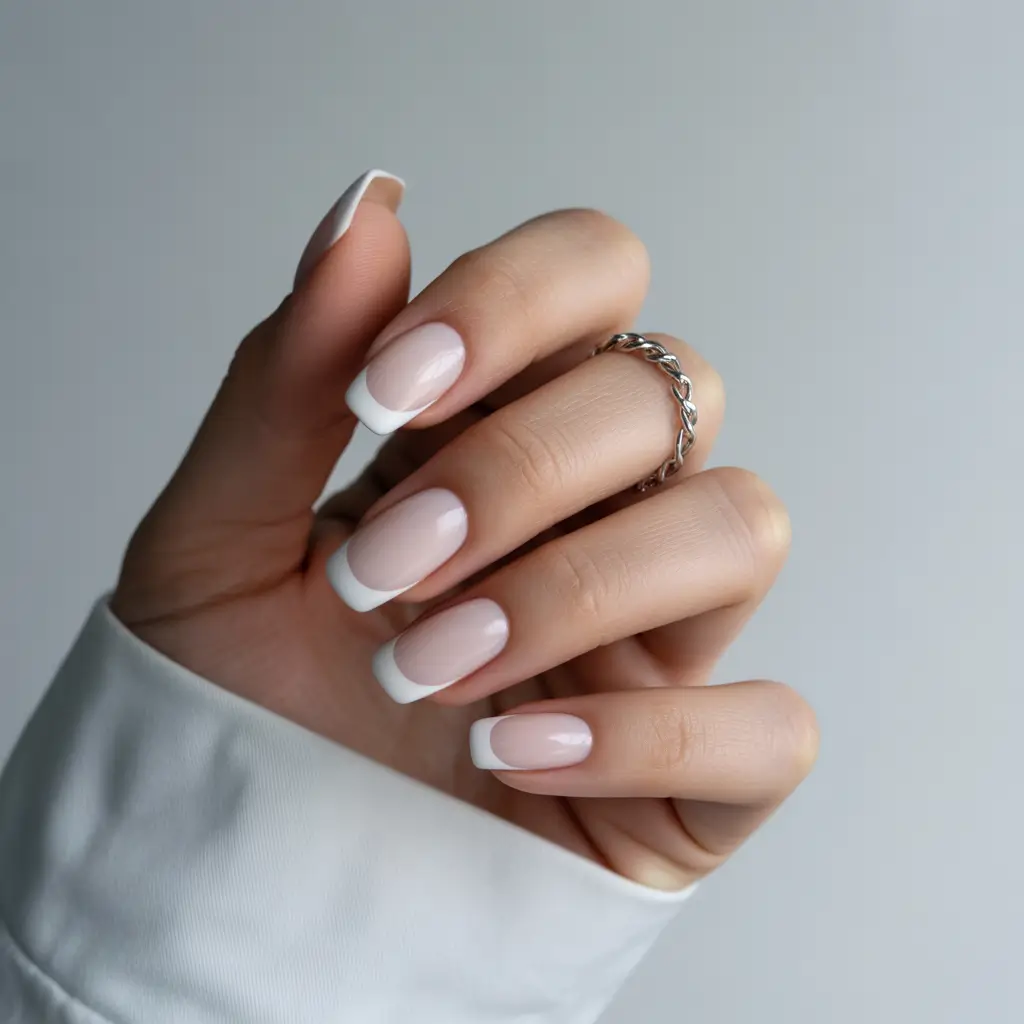 September nails color ideas 2025+Modern French Redux