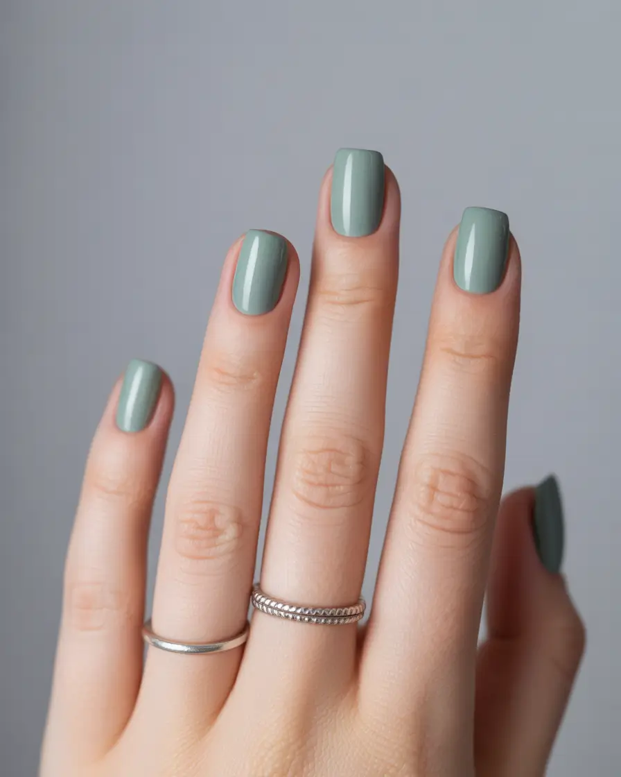 Fall-green-nails-Mossy-Minimalism