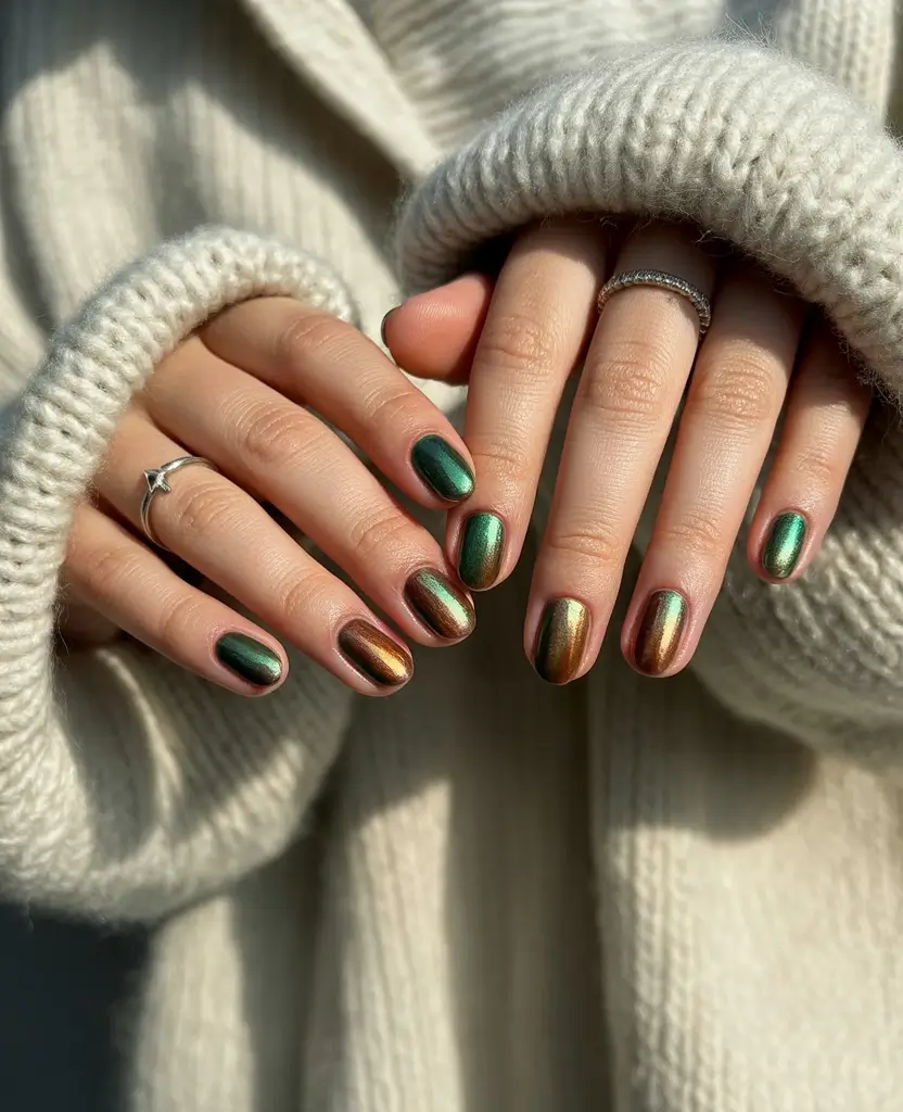 Fall-green-metallic-Molten-Metallic-Shift