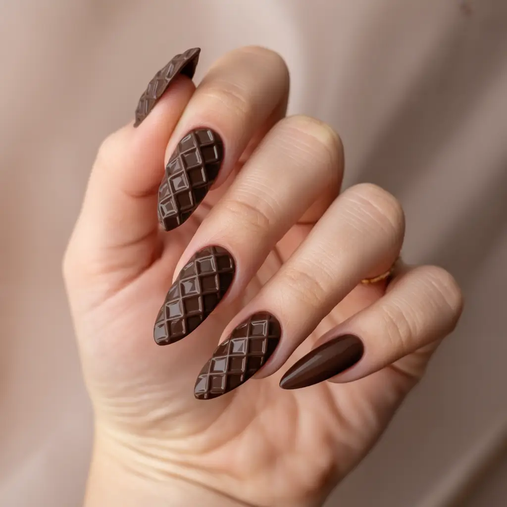 september-nails-design-fall-trends-for-2025 Quilted Chocolate Luxe