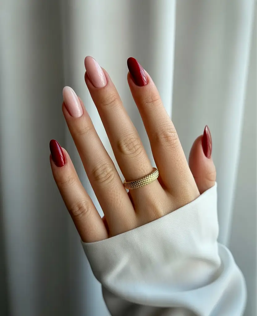 september-nails-design-fall-trends-for-2025 Wine-Dipped Gradient